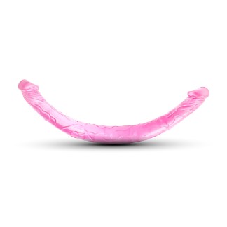 17.5'' Clear Pink Double Dildo