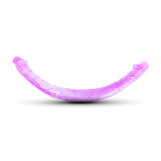 17.5'' Clear Purple Double Dildo
