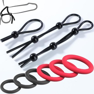 9-Pack Silicone Ring Set