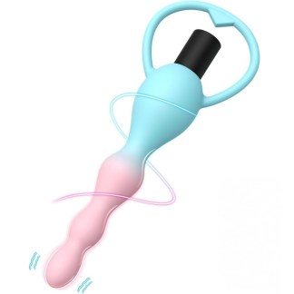 Blue & Pink Beaded Vibrator