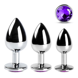 Metal Plug Set - Purple Gem