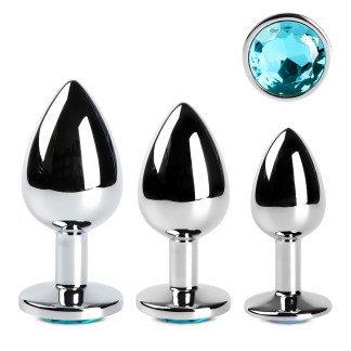 Metal Plug Set - Blue Gem