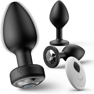 Remote Black Anal Plug Set