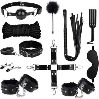 11-Piece Black Bondage Set