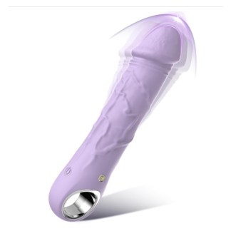 Purple Realistic Dildo Vibe