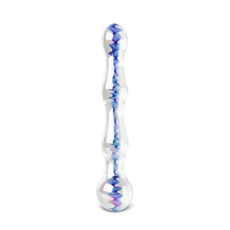 Blue Wavy Glass Massager