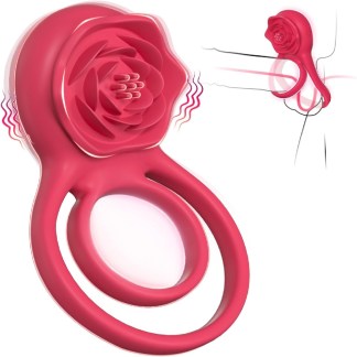 Red Rose Cock Ring Stimulator