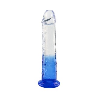 7.68'' Trans & Blue TPE Dildo