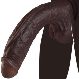 10.84'' Deep Brown Silicone Dildo