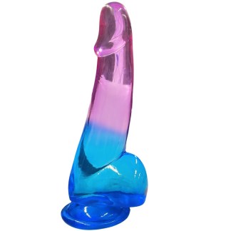Purple & Blue TPE Dildo