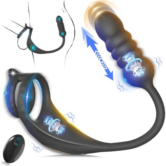 Prostate Massager with Dual Rings