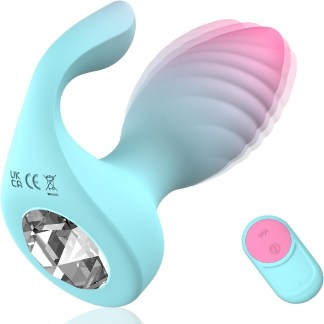Clear Gem Vibrating Plug