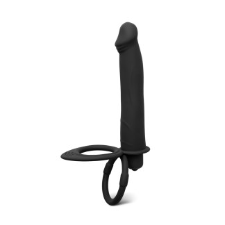 Black Vibrating Dildo with Rings